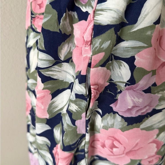 Vintage E.D. Michaels Pink, Purple, and Blue Floral Midi Dress - Picture 5 of 13